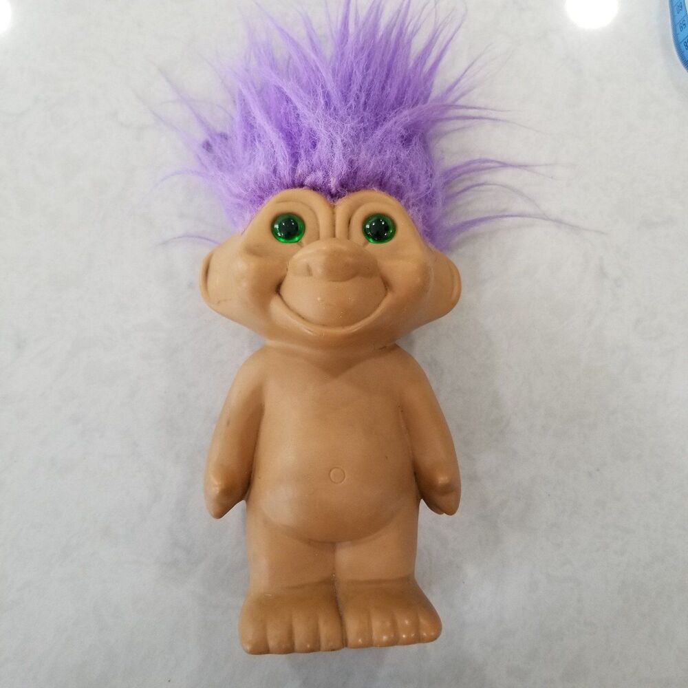 Vintage troll bank purple hair tnt 1991